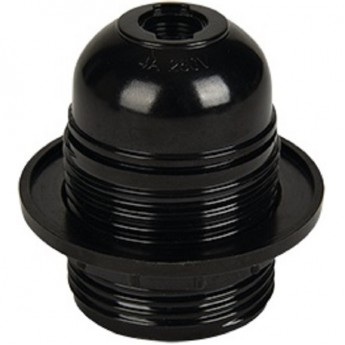 Патрон ECOLA BASE с кольцом карболит E27 Черный (1 из ч/б уп. по 10) Патрон ECOLA BASE с кольцом карболит E27 Черный (1 из ч/б уп. по 10)