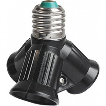 Переходник ECOLA BASE A7W37BEAY с цоколя E27 на 3хE27, черный