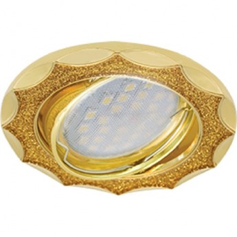 Светильник ECOLA MR16 DL36S GU5.3 встр. поворотный Звезда под стеклом Золотой блеск/Золото 26x84