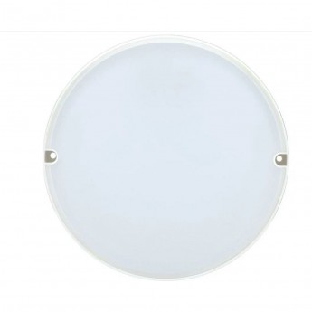 Светодиодный светильник ECOLA LED ДПП Круг накладной IP65 матовый белый 18W 220V 6500K 175x45