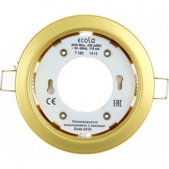Встраиваемый светильник ECOLA GX53 H4 DOWNLIGHT FG5310ECB золото Встраиваемый светильник ECOLA GX53 H4 DOWNLIGHT FG5310ECB золото